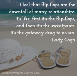 Lady Gaga on Flip-Flops