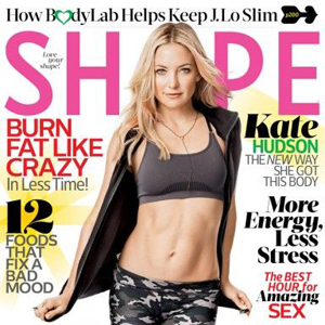 Kate Hudson on the cover of Shape magazine