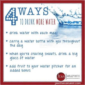 4 Ways to Drink More Water by Jean Hausmann