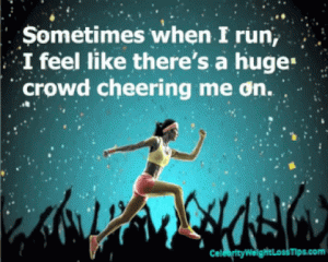Running GIF: Crowd Cheering Me On